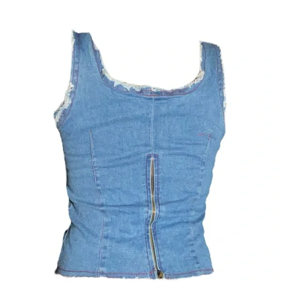 βΌοΈNOW SOLD βΌοΈ 1990s VINTAGE PICASSO RARE Brittney Spears Denim Patchwork - Picture 5 of 6